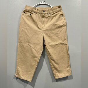 LAUREN JEANS CO Ralph Lauren  Women's Khaki
Cropped Y2K Pants Size 6P